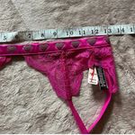 Victoria's Secret Victoria’s Secret‎ Lingerie Pink Lace VS Rhinestone Garter Size XS/S Photo 6