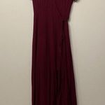 Lulus Women's Heart of Marigold Burgundy Wrap
Maxi Dress M Red Photo 3