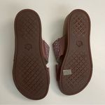 Spenco Sandals Dawn Slide Slip On Slipper Leather Comfort Travel Ostrich Purple Size 8.5 Photo 9