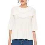 Kate Spade Western Bohemian Fringe Sweater Cowgirl Cream Ivory Neutral Small Photo 0