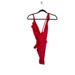 NWOT Skinny Dippers Swimwear Jelly Beans Cinch Ruffle Sleeve One Piece Swimsuit Red Photo 7