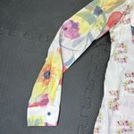 Desigual Embroidered Floral Long Sleeve Roll Tab Shirt Medium Western Rockabilly Photo 4