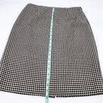 Ralph Lauren Vintage Lauren  Wool Houndstooth Pencil Skirt Size 6 Black White Y2K Photo 10