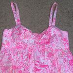 Lilly Pulitzer Azora Cotton Midi Dress Peony Pink Seaside Scene 14 Photo 5
