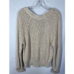 Free People  Electric City Pullover sweater beige/oatmeal marled cotton linen ble Photo 6