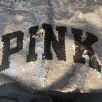 PINK - Victoria's Secret  Silver and Black Sequin Tote Photo 1