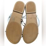 SheIn Glitter Dressy Flat Sandals Strappy Toe Ring Slip on Open Toe Slide Sandals 9 Photo 5