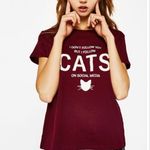 Bershka Cat mom t-shirt, cat lover t-shirt, cat person Photo 0