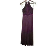 David's Bridal NWT David's Bridal F19608 Plum Long Lace Mesh High Neck Sz 2 Photo 5