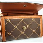 Valentino Orlandi Top Handle Crossbody Logo Adjustable Bag Brown Photo 2