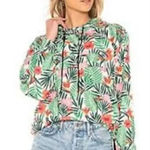 BLANKNYC Revolve Petal To The Metal Jacket in Leaf Print SZ S Green Photo 0