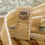UGG  Australia Amelie  Linen Espadrille Wedge Sandals w/ Shearling Boho Sz 7💛 Photo 12