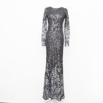 XScape - New! Petite Sequined Long-Sleeve Boat-Neck Gown Photo 1
