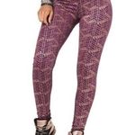 Zumba NWT Plum Purple Glitter Ruched Leggings New Photo 0