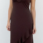 Rampage Vintage 90s Y2K Glitter Halter Ruffle Dress Photo 0