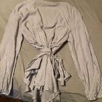 Ann Taylor Pin Stripe Wrap Top Photo 0