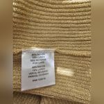 Joseph A  Gold Lurex Quarter Sleeve Dolman Sweater Size L Photo 5