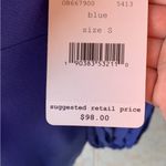 Free People NWT  Drift Away Cold Shoulder Blouse in royal blue size small Photo 2