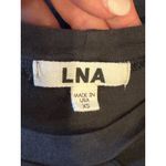 LNA Shirt Women XS Gray Cotton Cut Out Neckline Lightweight Tee Punk Athleisure Photo 4