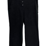 Theory Kick Pant Black Stretch Cotton Blend Cropped Flare Pants Size 12 Photo 0