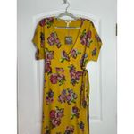 Matilda Jane Wrap Dress Small Mustard Yellow Floral Cottage Core Boho NWT Photo 4