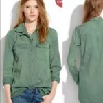 Madewell | Military Army Utility Olive Buttondown Long Sleeve Shirt Size XS Photo 1