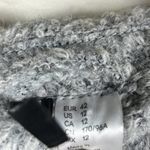 H&M  Moto Biker Jacket Womens 12 Gray Bouclé Knit Asymmetrical Zip Cropped Modern Photo 4