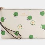 Coach NWOT Wristlet in Coated Canvas w/ Apple Print Photo 0