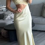 Hello Molly Francesca Satin Midi Dress Yellow Photo 2