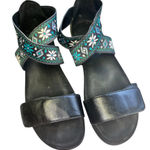 Alegria  Lucia Aqua Floral Strappy Flat Sandals- Women's‎ Size 37/7.5 Photo 0