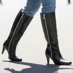 Donald J Pliner Italian Vintage Leather Boots GUC $425 Size 8M S3946 Black Photo 8