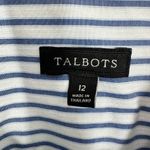 Talbots  Womens Striped Button Down Shirt Wrinkle Resistant Blue White Size 12 Photo 5