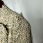 Intermix  Yellow & White Woven Front Zip Blazer NWT in Size 0 Photo 4