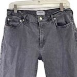 AGOLDE Black Mid-Rise Toni Raw Hem Straight Leg Jeans Size 31 Photo 5