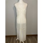 Vintage Nightgown/Robe Womens M 14/16 White Lace Nylon Long Peignoir Set Sears Size M Photo 7