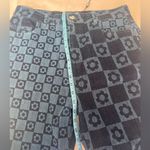 Jaded London  Blue and Black Floral Patterned Flare Jeans Photo 6