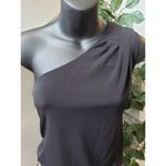Way-In  Clothing Co. Party Dress Womens Small Black Silver Sequins One Shoulder Photo 10