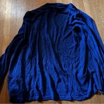 Banana Republic  Drapey Open Royal Blue Linen Blend Cardigan, Size XS Photo 3