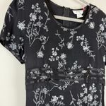 American Vintage Vtg 90s Jody California Floral Midi Dress Sz 9 Black Ruffle Modest Cottagecore Photo 3