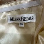 Allure Bridals Bridesmaid Cream Pink Ditzy Floral Chiffon Strapless Dress Size 16 Photo 5