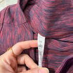 Alo Yoga Goddess Space Dye Burgundy Ribbed Mixed Media Leggings XS Outdoor Yoga Photo 4