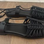 NWT Hereu Women's Consell Ankle Tie Calf Leather Sandal Black Size EU 41 US 10.5 Photo 6