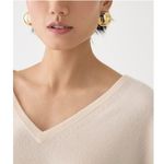 J.Crew Cashmere Relaxed V Neck Sweater in Heather Muslin Neutral Size XXS Photo 1