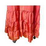 Vintage Thea Porter Couture for Giorgio Sunset Orange Ruffled Maxi Skirt Size XS Photo 2