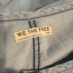 Free People Denim Dreaming Ruffle Oversize Chambray Shirt New! Photo 12