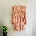 For good women’s mini dress floral print puffy long sleeves size S Photo 14