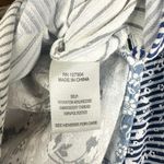 John Mark  Embroidered Floral Top Size Petite Medium Mixed Print Stripe Boho Photo 8