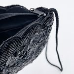 Vintage La Regale Ltd Scalloped Black Beaded Sequin Evening Purse Shoulder Bag Photo 5