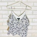 Topshop  Floral Print Cold Shoulder Blouse Photo 2