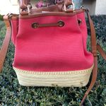 Michael Kors 30S5GMAE7C Marina Watermelon Espadrille Canvas Large Shoulder Tote Photo 4